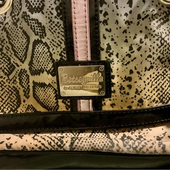 Vintage Y2K Betsey Johnson Betseyville Snake-print Ombré Bag - Picture 2 of 3
